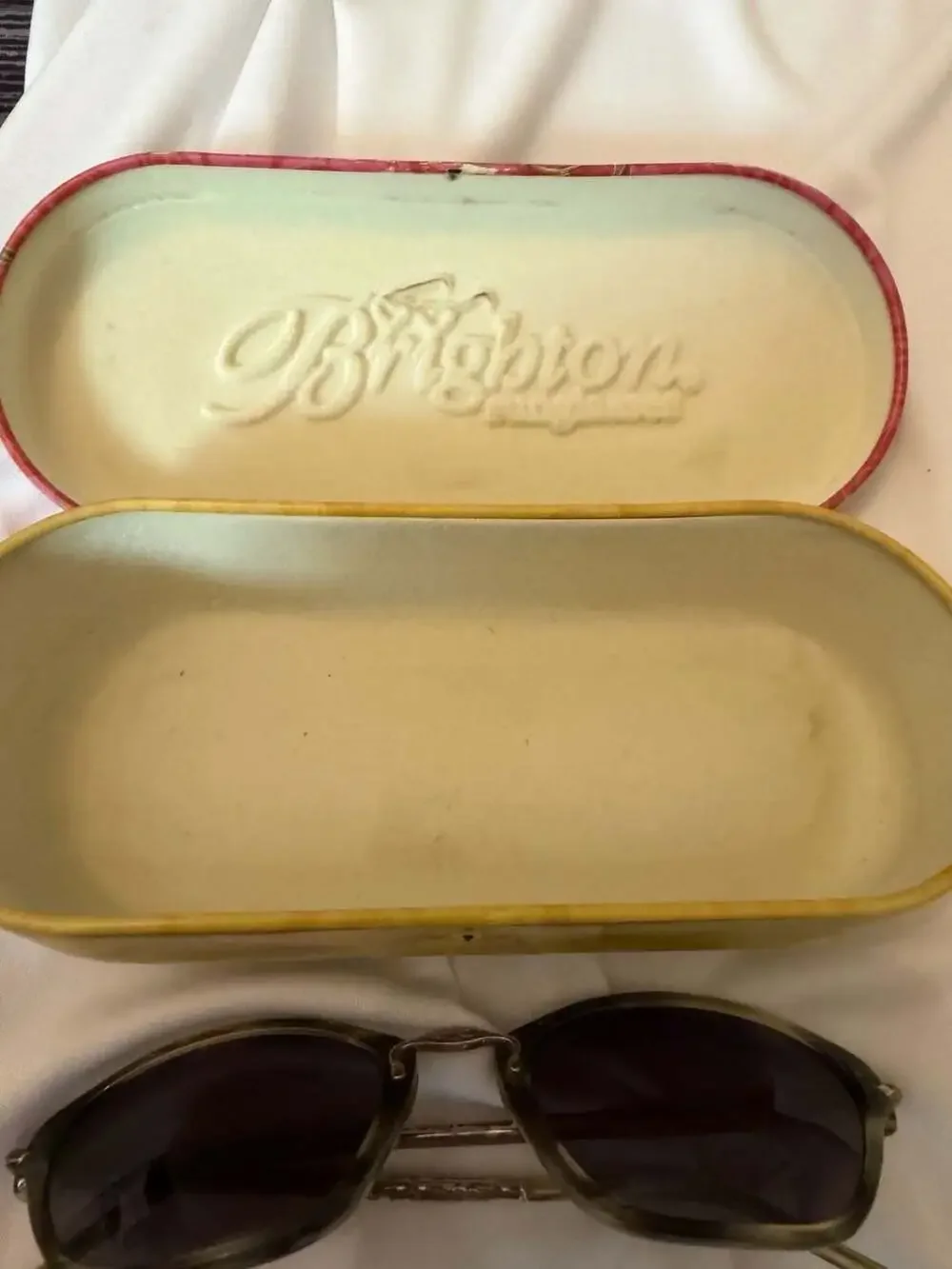 Brighton Handmade Oval Sunglasses with Floral Case